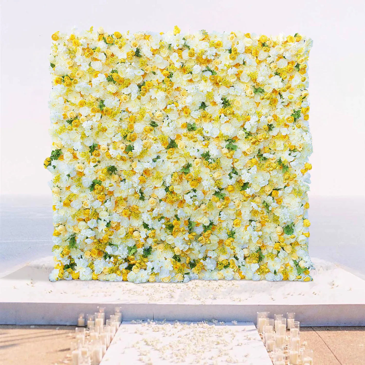 Uflower 5D Wedding Yellow White Rose Artificial Flower Wall Row Arch Backdrop Fake Floral Event Party Prop Floral Arrangement
Uflower 5D Wedding Yellow White Rose Artificial Flower Wall Row Arch Backdrop Fake Floral Event Party Prop Floral Arrangement