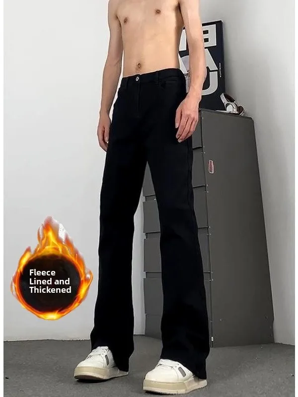 Мужские джинсы прямого кроя Slim Fit на осень-зиму, с начесом, модные, брендовые, повседневные, средней посадки, с эффектом потертости
Мужские джинсы прямого кроя Slim Fit на осень-зиму, с начесом, модные, брендовые, повседневные, средней посадки, с эффектом потертости