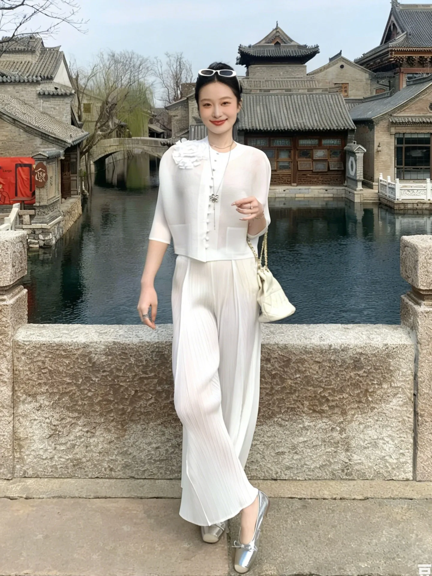 Elegant Chinese Style High Waist Long Pants Set Women's Fashionable Floral 3D Design Sophisticated Lady Summer Outfit
Elegant Chinese Style High Waist Long Pants Set Women's Fashionable Floral 3D Design Sophisticated Lady Summer Outfit