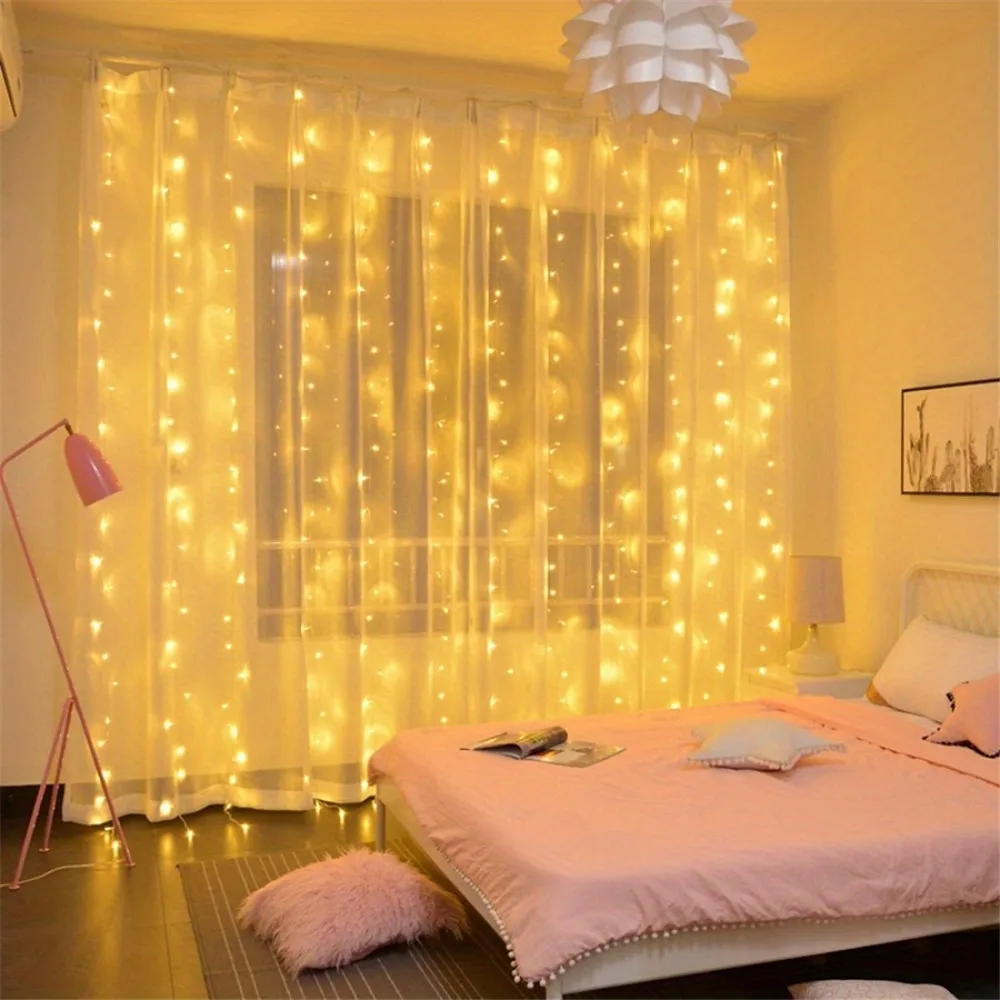 1pc USB LED Curtain Bedroom Lights Christmas Garland Fairy Light Festoon Wedding Home Bedroom Decoration Lighting
1pc USB LED Curtain Bedroom Lights Christmas Garland Fairy Light Festoon Wedding Home Bedroom Decoration Lighting