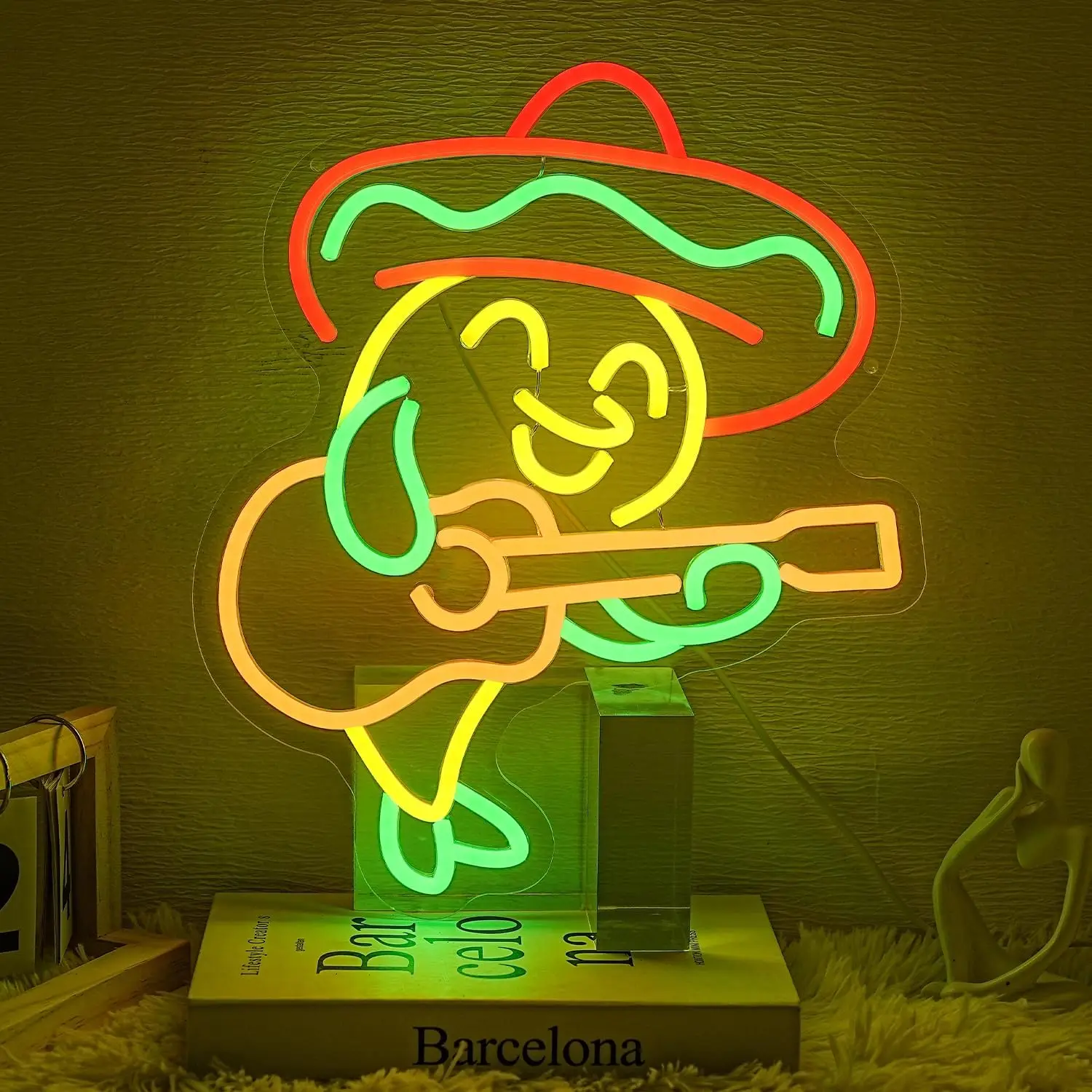 Guitar Neon Sign USB Powered Music LED Light for Mexican Restaurant Birthday Party Bar Gaming Room Bedroom Decoration Gift
Guitar Neon Sign USB Powered Music LED Light for Mexican Restaurant Birthday Party Bar Gaming Room Bedroom Decoration Gift