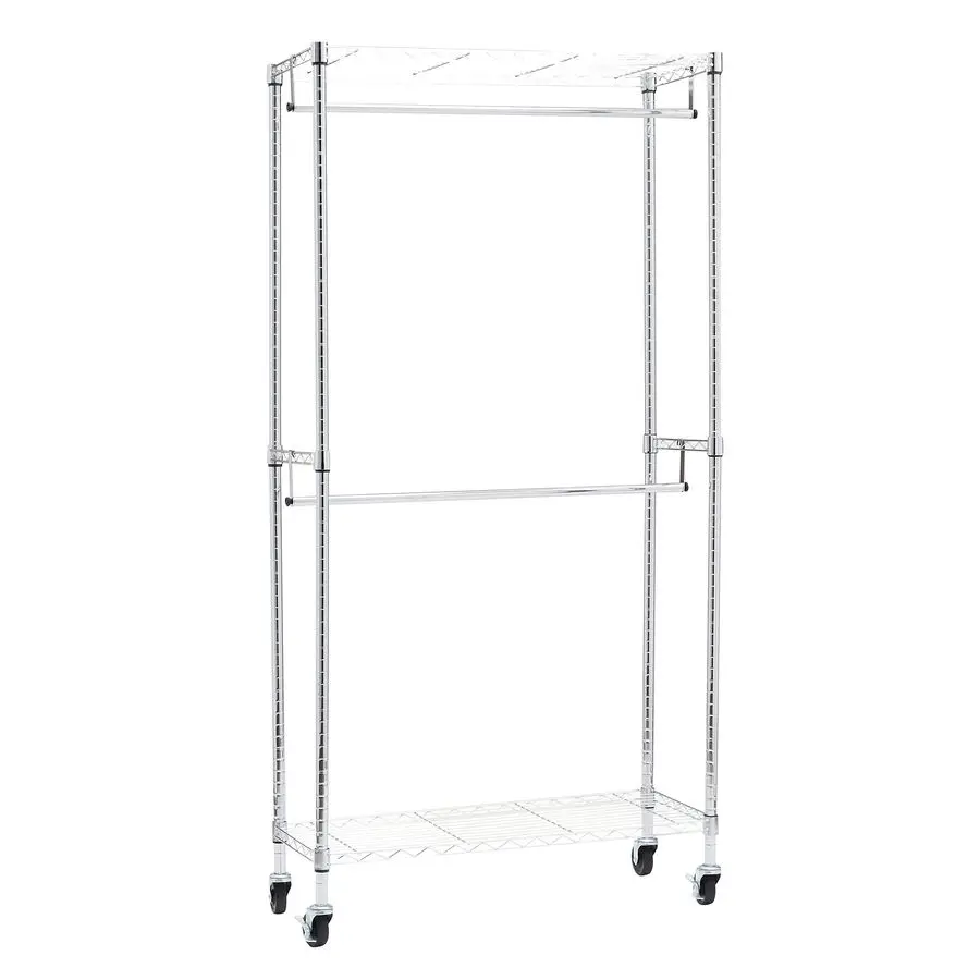 Регулируемая вешалка для одежды для рук, двойной подвесной шкаф-органайзер для одежды, хром, 36x14x72
Регулируемая вешалка для одежды для рук, двойной подвесной шкаф-органайзер для одежды, хром, 36x14x72