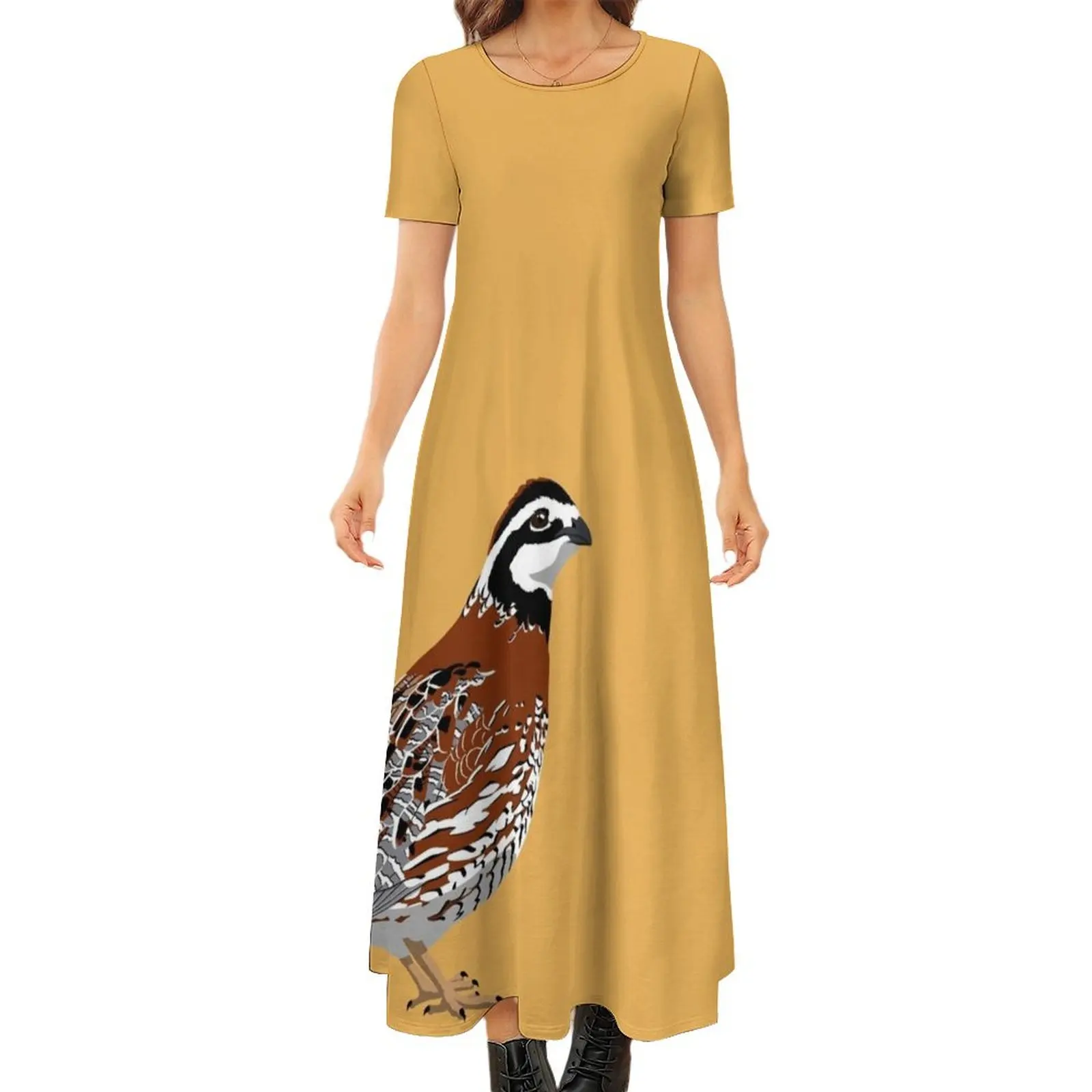 Northern Bobwhite Round Neck Short Sleeve Dress dress for women elegant dresses for women 
Northern Bobwhite Round Neck Short Sleeve Dress dress for women elegant dresses for women