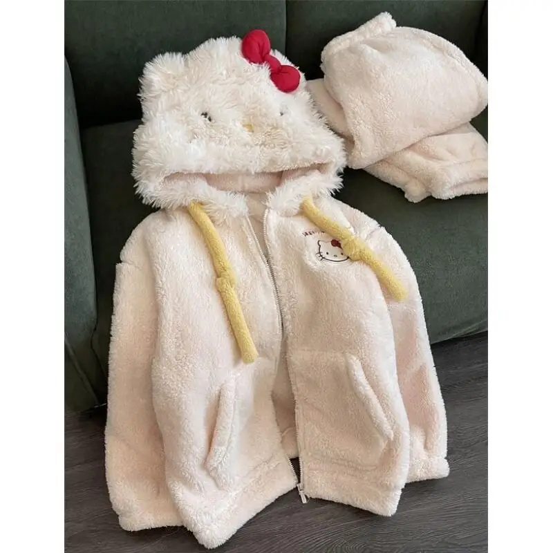 Sanrio hello kitty, одежда для сна, 2 шт., толстовки, новый стиль, домашняя одежда, милый утолщенный зимний утолщенный теплый комплект Kawaii для девочек
Sanrio hello kitty, одежда для сна, 2 шт., толстовки, новый стиль, домашняя одежда, милый утолщенный зимний утолщенный теплый комплект Kawaii для девочек