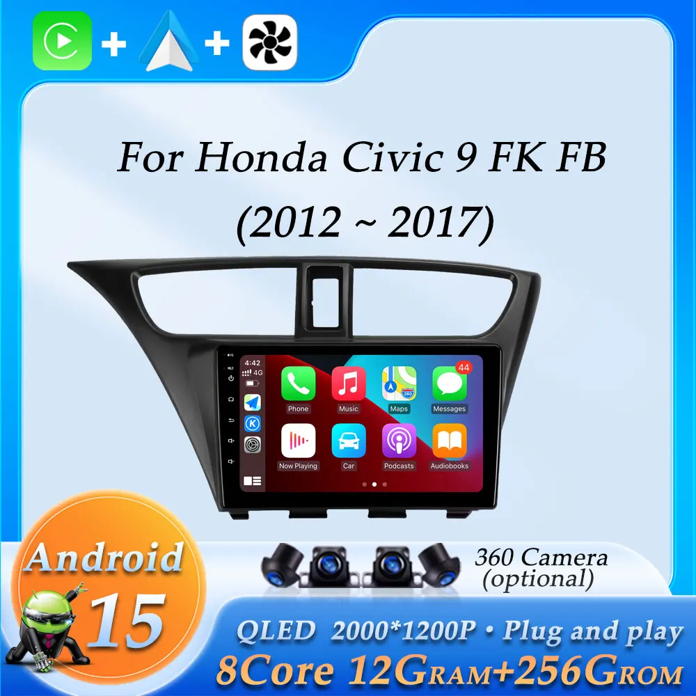 Car Radio Audio Video Multimedia Player for Honda Civic 9 FK FB 2012 - 2017 Wireless CarPlay DSP Stereo GPS Navi Split Screen BT
Car Radio Audio Video Multimedia Player for Honda Civic 9 FK FB 2012 - 2017 Wireless CarPlay DSP Stereo GPS Navi Split Screen BT