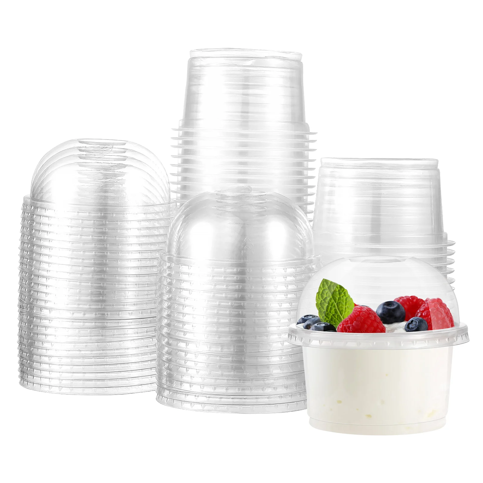 50 Pcs Disposable Dessert Cup Glass Plastic Reusable Hard Cups Containers Bowl with Lid
50 Pcs Disposable Dessert Cup Glass Plastic Reusable Hard Cups Containers Bowl with Lid