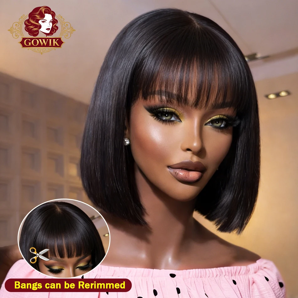 Full Machine Made Human Hair Black Wigs Short Bob Bone Straight Wig With Bangs 3X1 Glueless Wig Brazilian Wigs For Women 230%
Full Machine Made Human Hair Black Wigs Short Bob Bone Straight Wig With Bangs 3X1 Glueless Wig Brazilian Wigs For Women 230%
