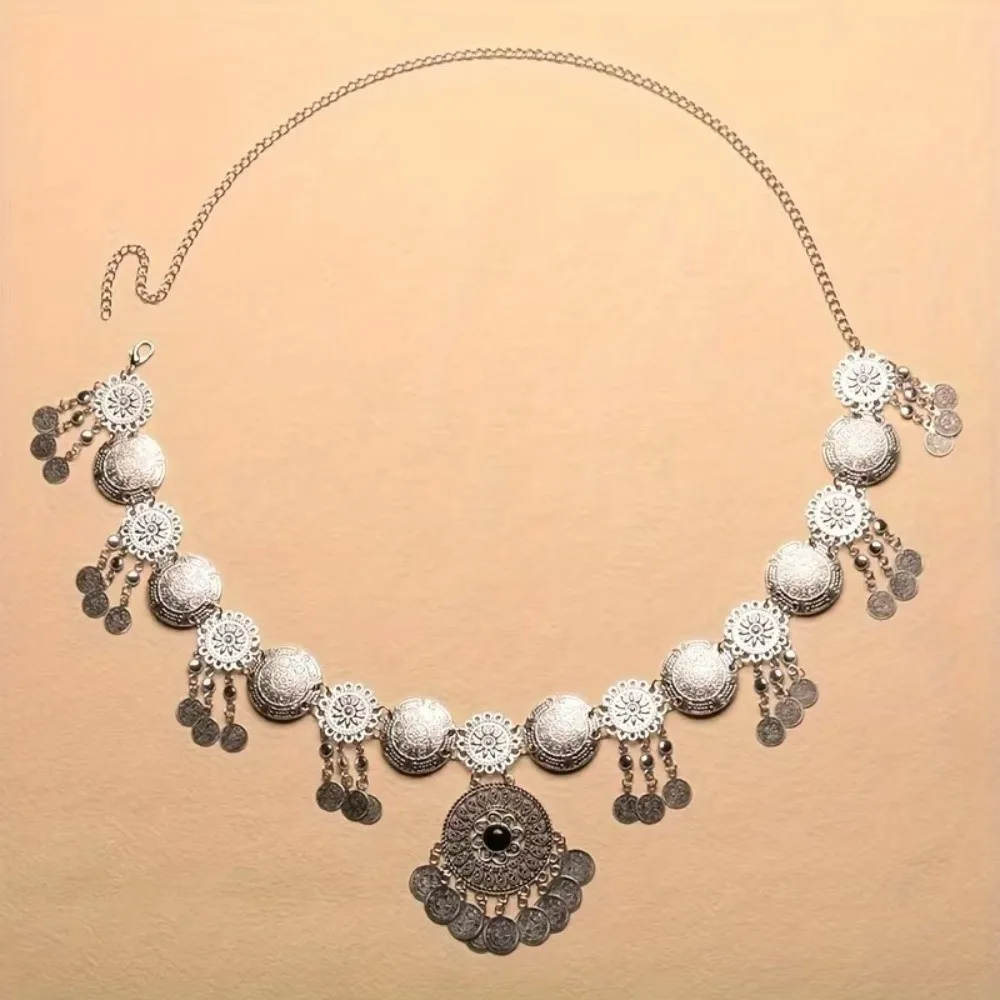 Fashion Vintage Coin Belt Golden Silvery Long Tassel Belly Dance Belt Alloy Coins Carved Flower Body Chain Ethnic Style
Fashion Vintage Coin Belt Golden Silvery Long Tassel Belly Dance Belt Alloy Coins Carved Flower Body Chain Ethnic Style