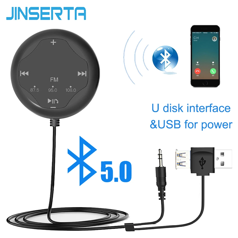 Автомобильный Bluetooth FM-передатчик JINSERTA, автомобильный аудиоприемник с громкой связью, автомобильный комплект, музыкальный проигрыватель A2DP
Автомобильный Bluetooth FM-передатчик JINSERTA, автомобильный аудиоприемник с громкой связью, автомобильный комплект, музыкальный проигрыватель A2DP