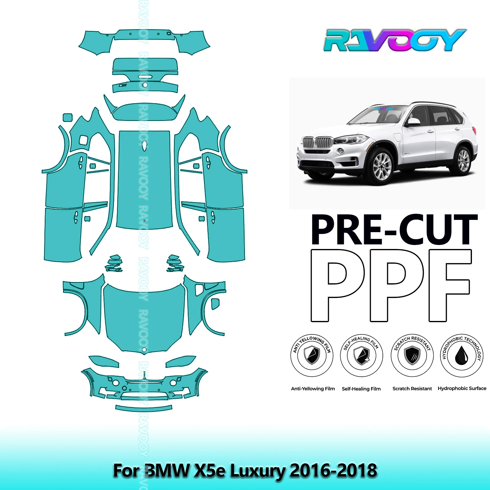 Автомобильная предварительно вырезанная защитная пленка для краски PPF, полный автомобиль для BMW X5e Luxury 2016-2018
Автомобильная предварительно вырезанная защитная пленка для краски PPF, полный автомобиль для BMW X5e Luxury 2016-2018