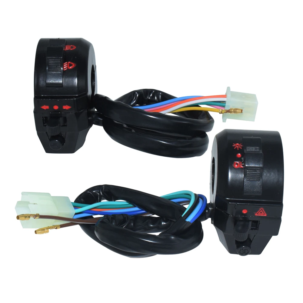 Universal 7/8" Motorcycle 22mm Handlebar Control Switches Horn High/Low Beam Light Turn Signal Warning Light For Yamaha Honda
Universal 7/8" Motorcycle 22mm Handlebar Control Switches Horn High/Low Beam Light Turn Signal Warning Light For Yamaha Honda