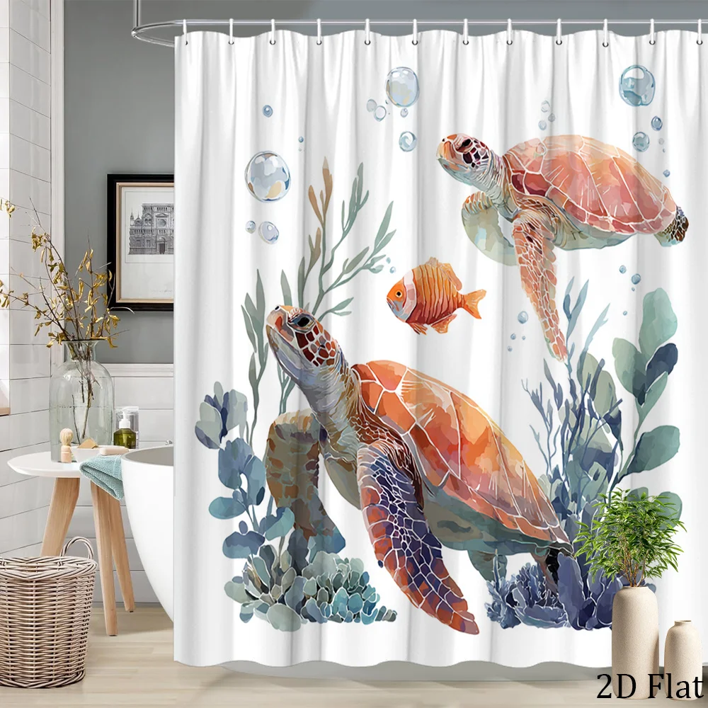 Watercolor Sea Turtle Ocean Shower Curtain Bathroom Decor Nautical Marine Pond Mural Curtain 180x200cm
Watercolor Sea Turtle Ocean Shower Curtain Bathroom Decor Nautical Marine Pond Mural Curtain 180x200cm