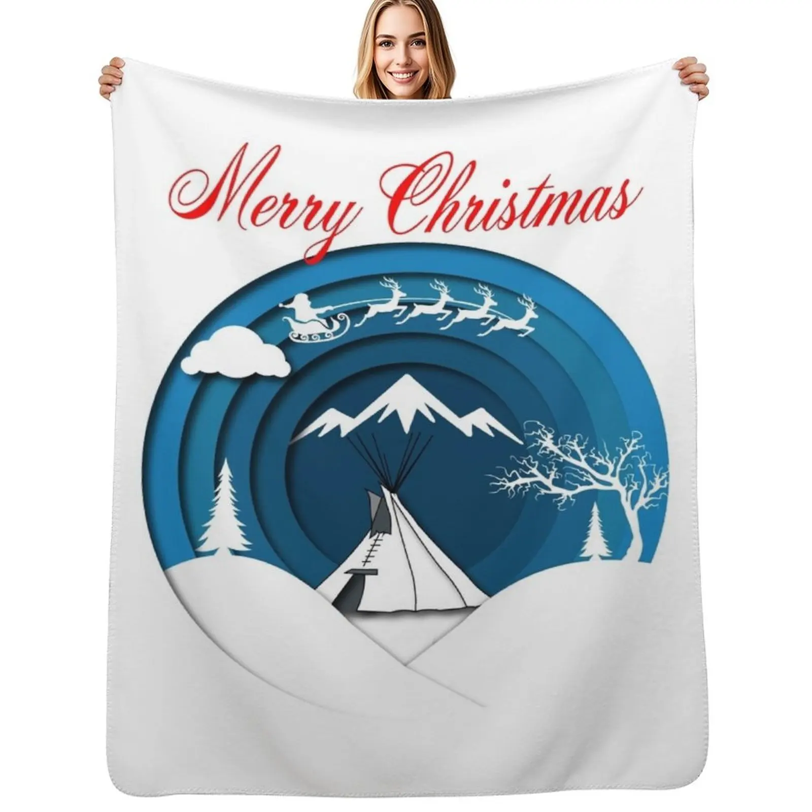 Native American Tipi Christmas Card Throw Blanket All Season Soft Lightweight Blanket for Home
Native American Tipi Christmas Card Throw Blanket All Season Soft Lightweight Blanket for Home