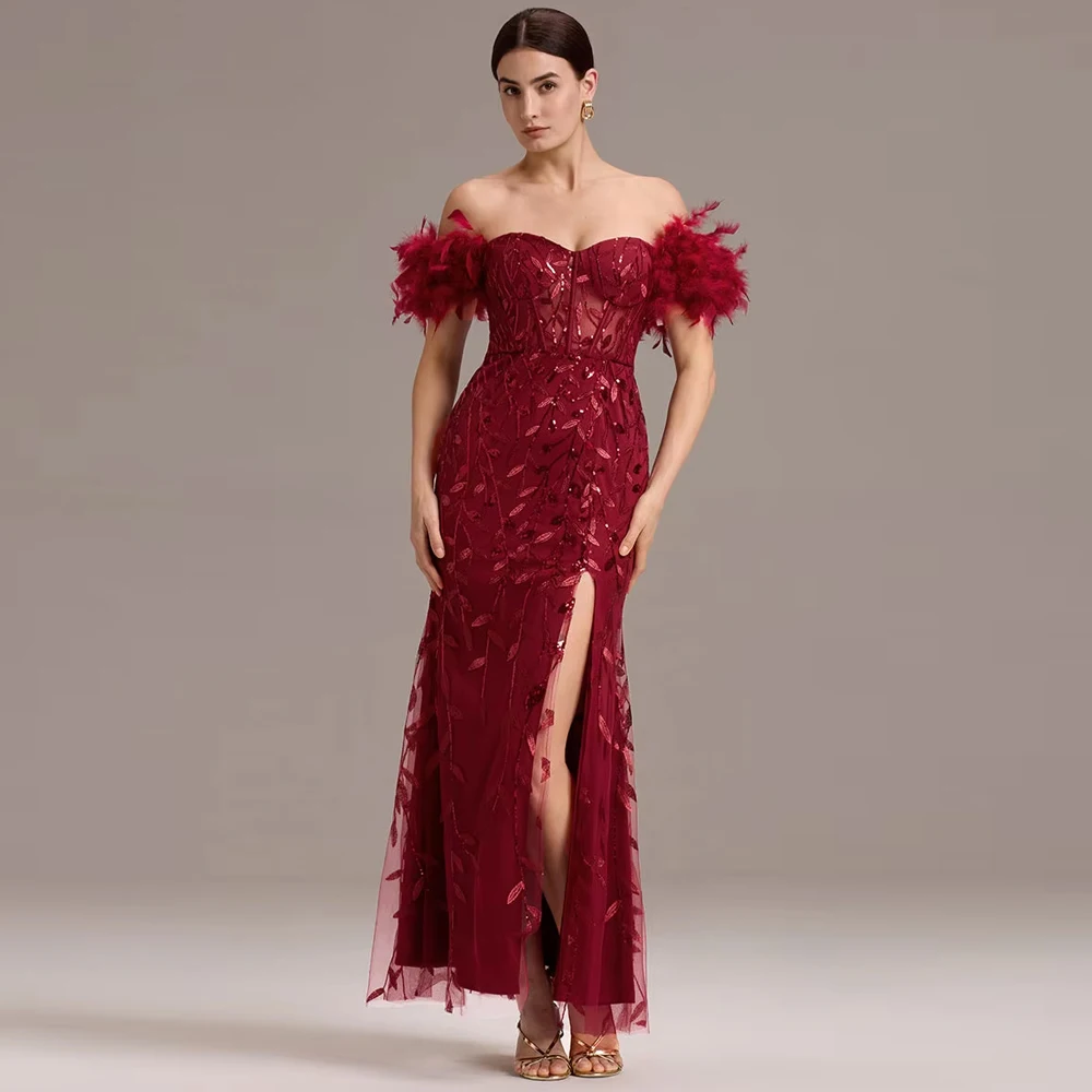 BAZIIINGAAA Party Dress Strapless Floor Length Mermaid Dress with Slit & Square Neck Evening Dresses
BAZIIINGAAA Party Dress Strapless Floor Length Mermaid Dress with Slit & Square Neck Evening Dresses