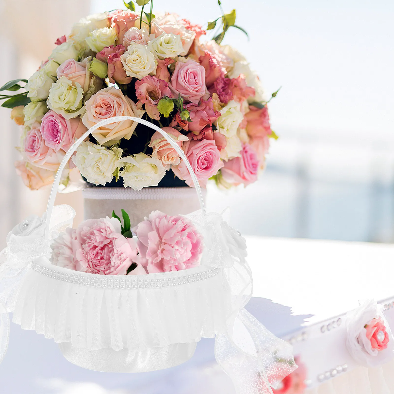 Wedding Flower Girl Basket Lace Adorned Elegant Lightweight Breathable Floral Basket for Petal Tossing Outdoor Indoor Wedding
Wedding Flower Girl Basket Lace Adorned Elegant Lightweight Breathable Floral Basket for Petal Tossing Outdoor Indoor Wedding