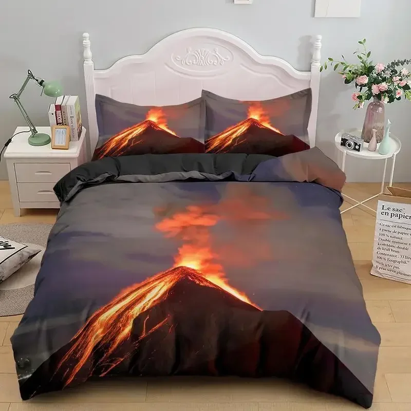 Volcano Duvet Cover Set King Size Disaster Pattern Red Yellow Comforter Cover Microfiber Lava Bedding Set for Adult Boy Men Teen
Volcano Duvet Cover Set King Size Disaster Pattern Red Yellow Comforter Cover Microfiber Lava Bedding Set for Adult Boy Men Teen