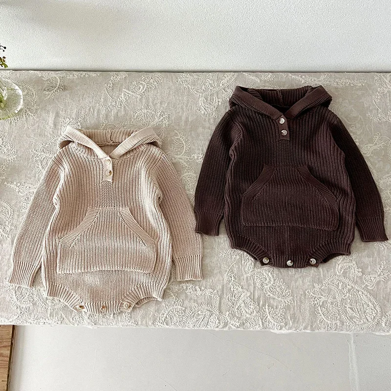 Autumn Winter Newborn Clothes Infant Toddler Baby Boys Girl Knit Romper Long Sleeve Hoodie Jumpsuit Warm Clothing Sweaters 0-24M
Autumn Winter Newborn Clothes Infant Toddler Baby Boys Girl Knit Romper Long Sleeve Hoodie Jumpsuit Warm Clothing Sweaters 0-24M