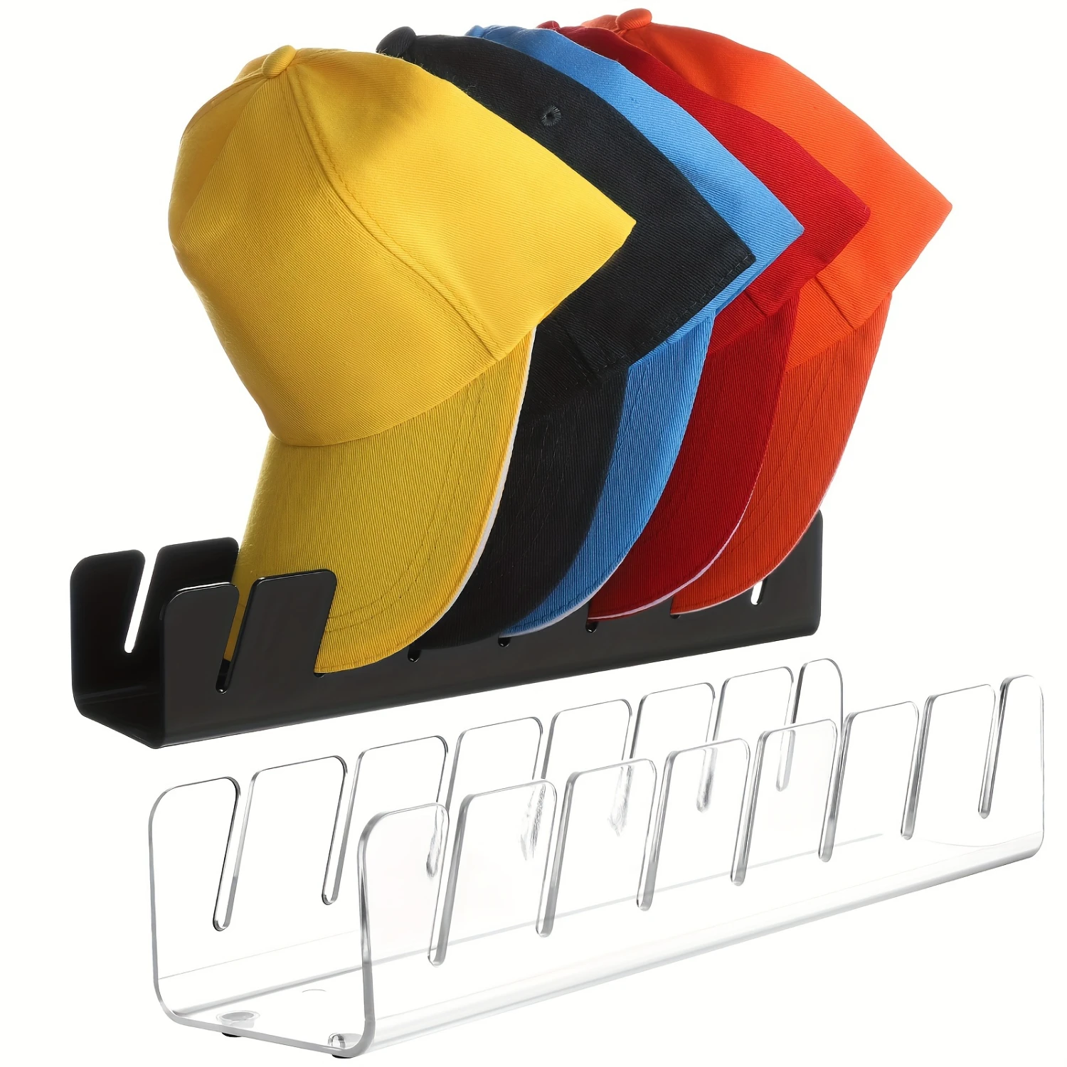 Acrylic Baseball Hat Display Rack - Holds 14 Hats, Installation-Free Organizer for Bedroom, Closet, Dresser Wood hangers Perchas
Acrylic Baseball Hat Display Rack - Holds 14 Hats, Installation-Free Organizer for Bedroom, Closet, Dresser Wood hangers Perchas