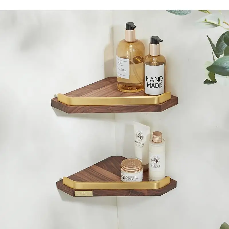 Black Walnut Bathroom Shelf Corner Rack Wall-mounted Storage Rack Triangle Rack Bathroom Accessories Organizer Storage Holder
Black Walnut Bathroom Shelf Corner Rack Wall-mounted Storage Rack Triangle Rack Bathroom Accessories Organizer Storage Holder