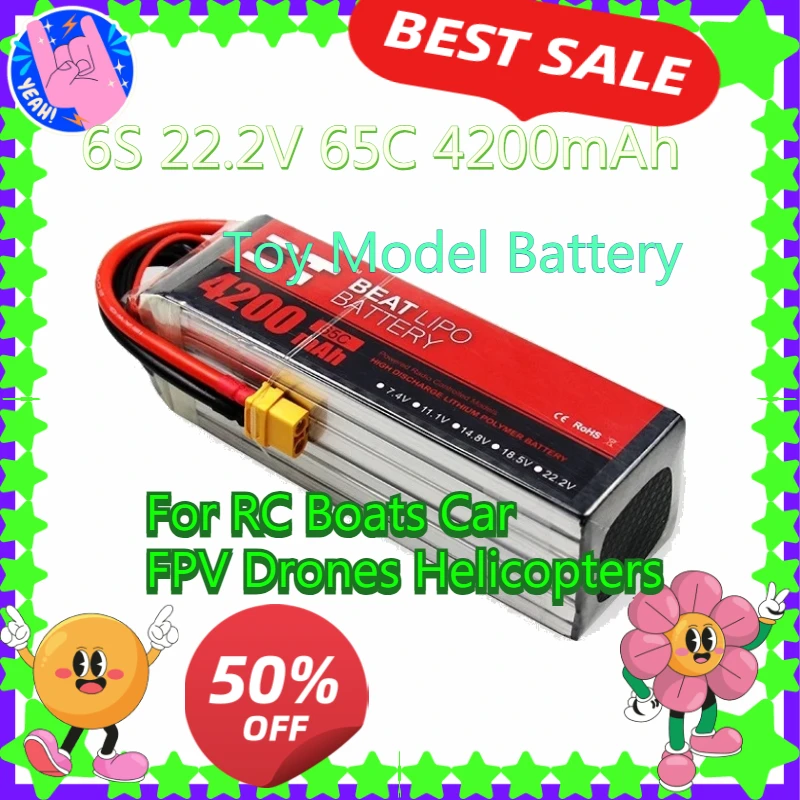 6S 22.2V 65C 4200mAh Replacement Toy Model Battery for RC Boats Car FPV Drones Helicopters Rechargeable Battery
6S 22.2V 65C 4200mAh Replacement Toy Model Battery for RC Boats Car FPV Drones Helicopters Rechargeable Battery