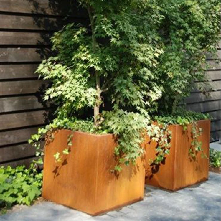 Outdoor Raised Garden Corten Steel Large Planters Planter Box Big Flower Pot
Outdoor Raised Garden Corten Steel Large Planters Planter Box Big Flower Pot