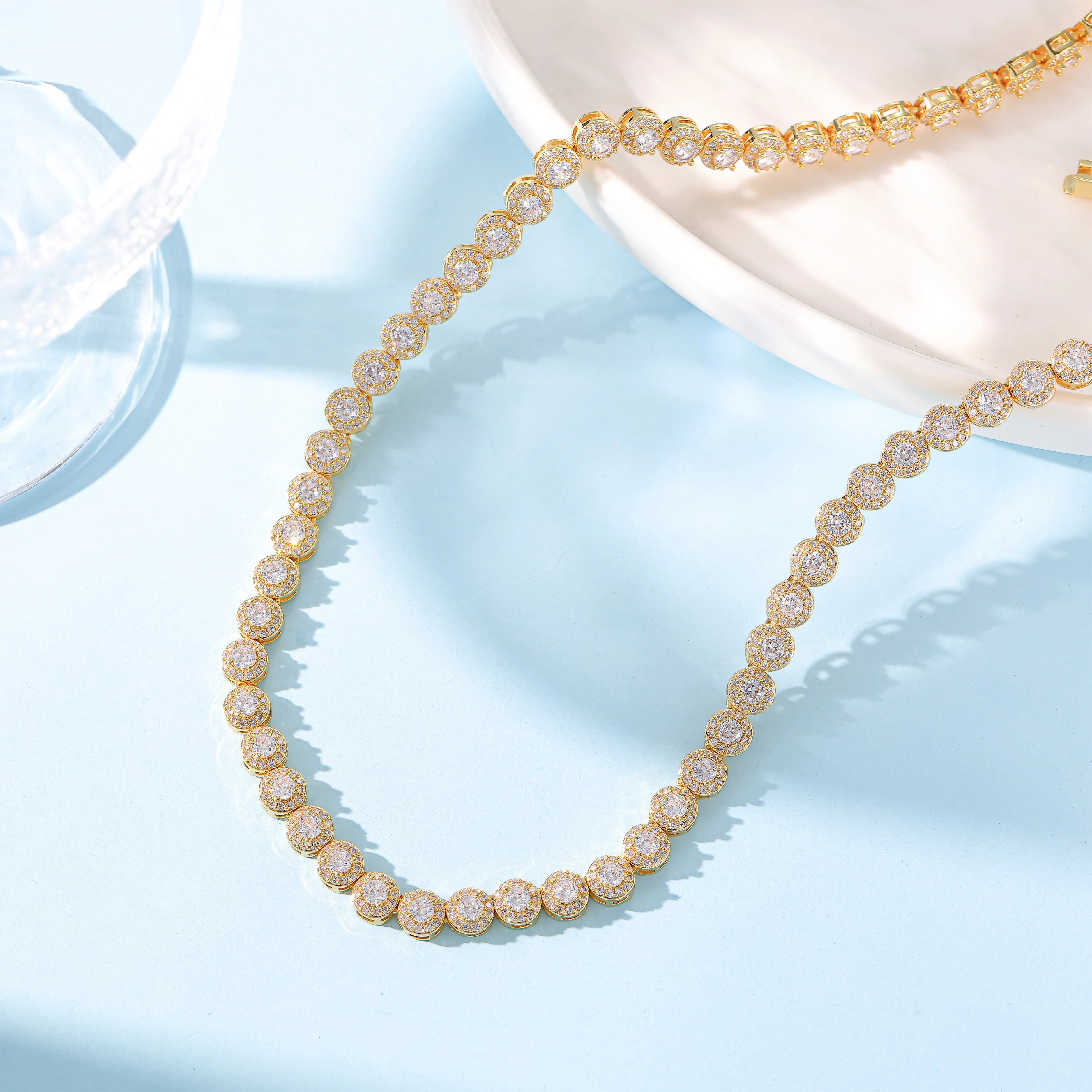 Tennis Necklace for Women Men Cubic Zircon Chain Good Gift for Birthday Brilliant Collarbone Necklace
Tennis Necklace for Women Men Cubic Zircon Chain Good Gift for Birthday Brilliant Collarbone Necklace