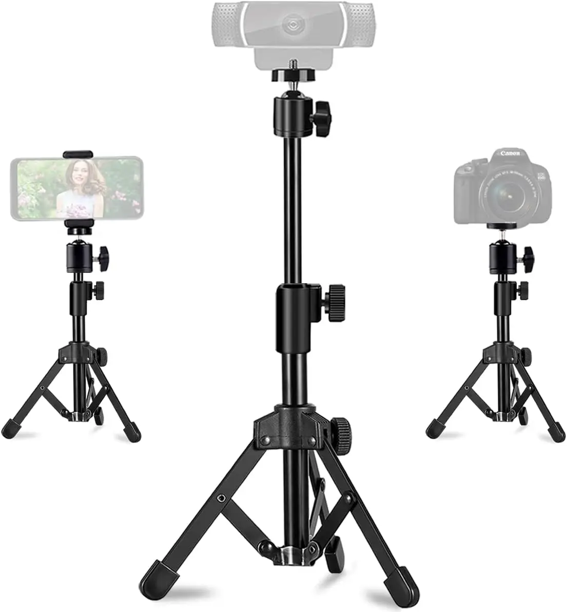 Adjustable Webcam Tripod Stand for Desktop, Compatible with Logitech C920/C922/iPhone/Ring Light, 11.5-18 inch
Adjustable Webcam Tripod Stand for Desktop, Compatible with Logitech C920/C922/iPhone/Ring Light, 11.5-18 inch