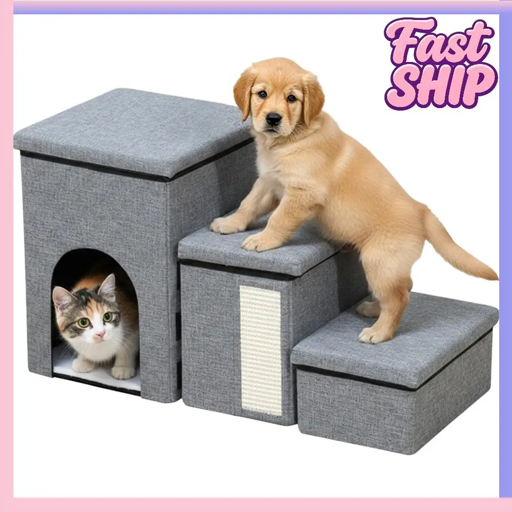 3 Levels Step Multifunctional Cat Bed Anti Slip Pet Stairway Storage Box Removable Storage Organizer for Sofa Couch Bed Supplies
3 Levels Step Multifunctional Cat Bed Anti Slip Pet Stairway Storage Box Removable Storage Organizer for Sofa Couch Bed Supplies