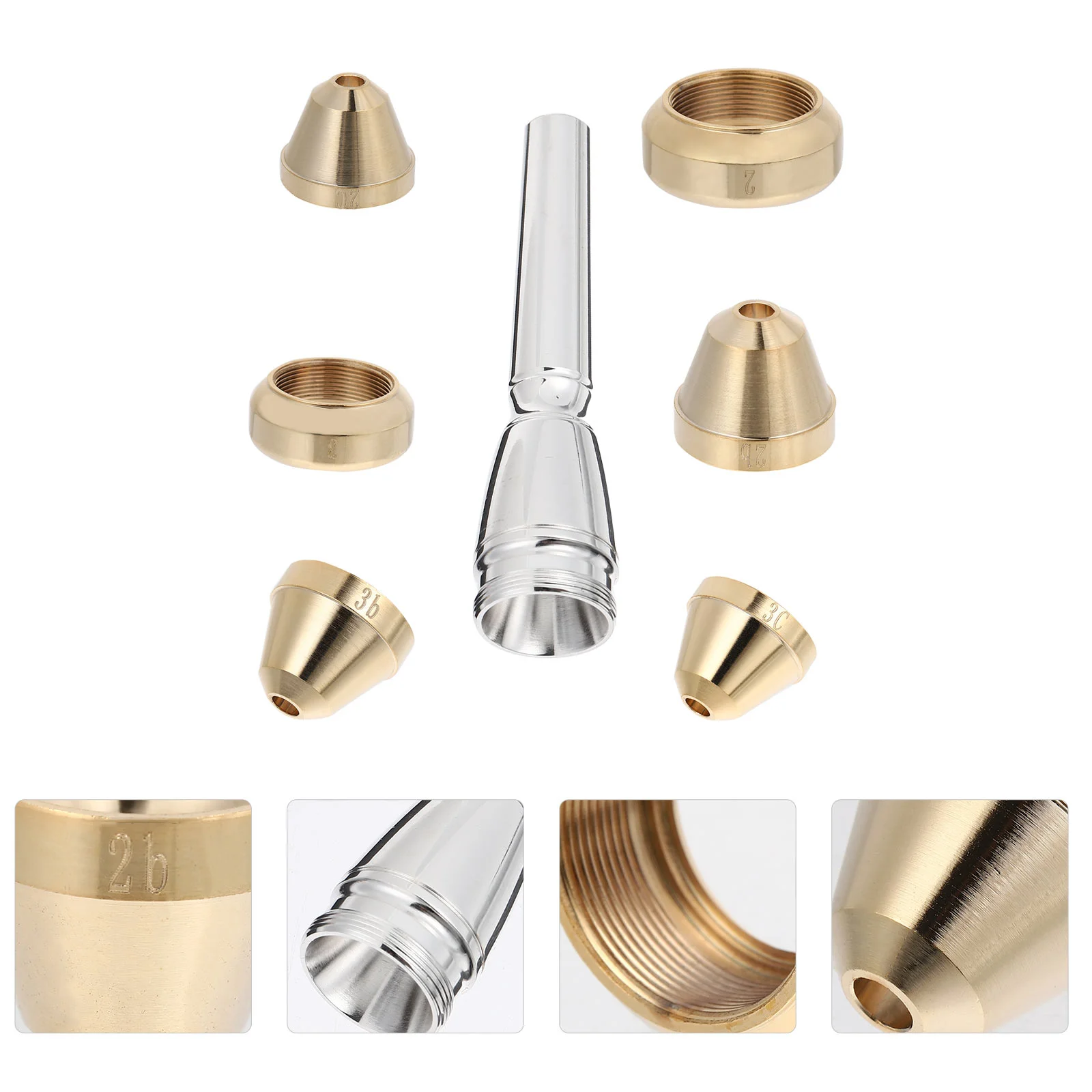 7 Pcs Gilded Trumpet Mouth Player Accessory Brass Musical Instruments Accessories
7 Pcs Gilded Trumpet Mouth Player Accessory Brass Musical Instruments Accessories