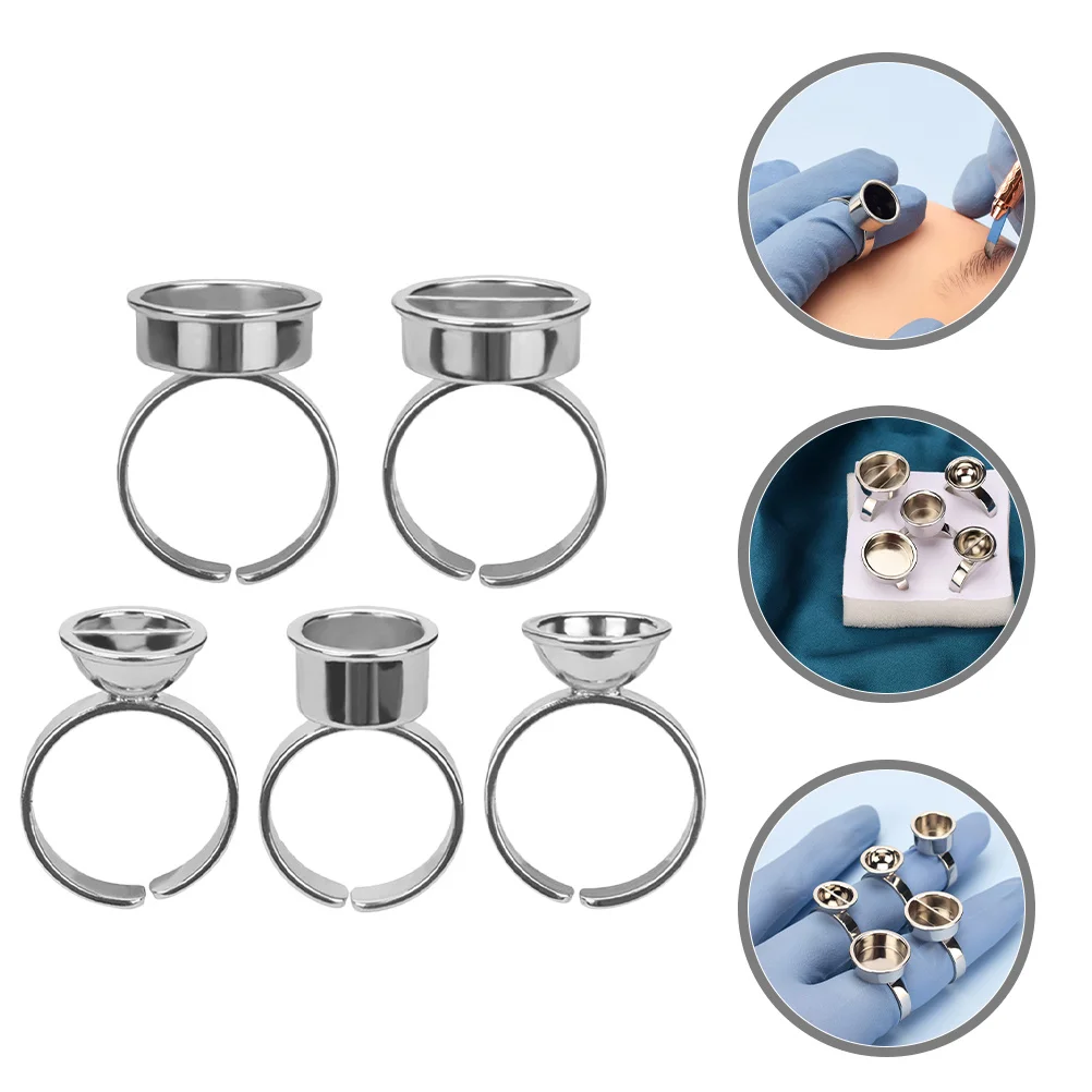 5Pcs Stainless Steel Eyebrow Tattoo Pigment Rings Ink Holder Lash Glue Cups Tattooing Supplies Glue Rings Tattooing Ink Cups 
5Pcs Stainless Steel Eyebrow Tattoo Pigment Rings Ink Holder Lash Glue Cups Tattooing Supplies Glue Rings Tattooing Ink Cups