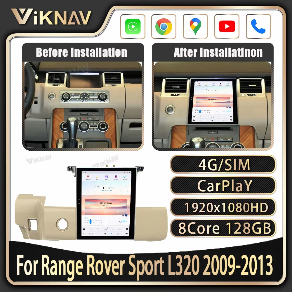 Автомобильный радиоприемник с вертикальным экраном для Range Rover Sport L320 2009-2013, Android Carplay, GPS-навигация, мультимедийный стерео видеоплеер
Автомобильный радиоприемник с вертикальным экраном для Range Rover Sport L320 2009-2013, Android Carplay, GPS-навигация, мультимедийный стерео видеоплеер