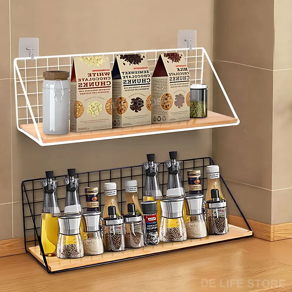 Wooden Spice Rack Wall Mounted Kitchen Organizer Hanging Spice Jar Storage Shelf For Kitchen Seasoning Holder Wall Decoration
Wooden Spice Rack Wall Mounted Kitchen Organizer Hanging Spice Jar Storage Shelf For Kitchen Seasoning Holder Wall Decoration