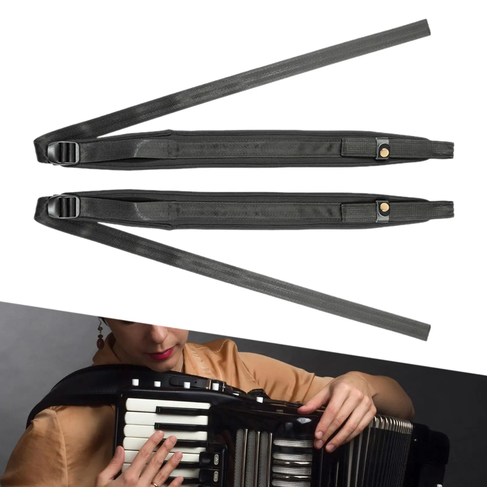 2Pcs Accordion Straps Soft with Buckles Replacement Easy to Clean Accordion Shoulder Harness Strap Belt 16-120 Bass Accordions
2Pcs Accordion Straps Soft with Buckles Replacement Easy to Clean Accordion Shoulder Harness Strap Belt 16-120 Bass Accordions