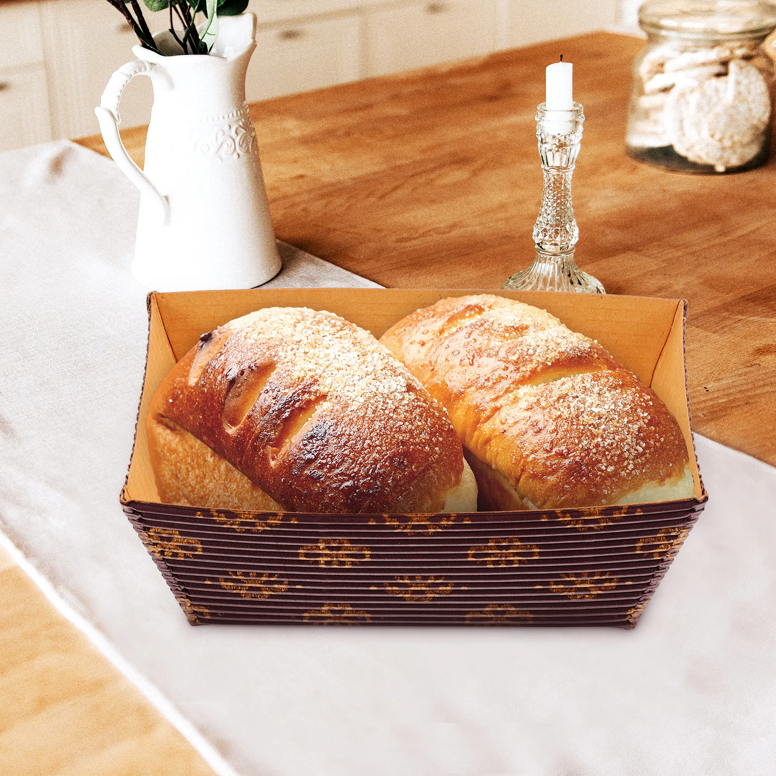 25pcs Paper Loaf Pans Set Disposable Baking Trays For Cake Muffin Bread Heat Resistance Oil-Proof Rectangle Bakery Supplies
25pcs Paper Loaf Pans Set Disposable Baking Trays For Cake Muffin Bread Heat Resistance Oil-Proof Rectangle Bakery Supplies