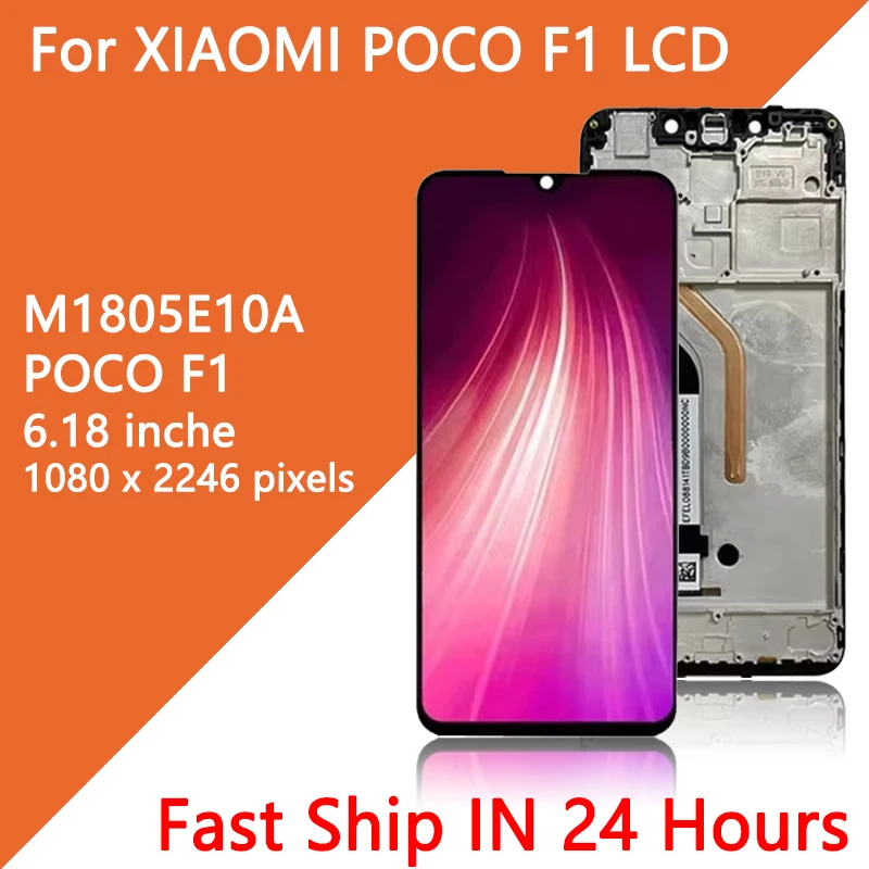 6,18 "дюймовый ЖК-дисплей для Xiaomi Pocophone F1 для Poco F1 POCO F1 ЖК-дисплей M1805E10A, дигитайзер сенсорного экрана в сборе
6,18 "дюймовый ЖК-дисплей для Xiaomi Pocophone F1 для Poco F1 POCO F1 ЖК-дисплей M1805E10A, дигитайзер сенсорного экрана в сборе