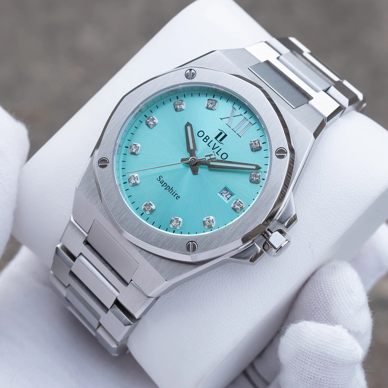 OBLVLO Men's Blue Dial Quartz Watch Stainless Steel Octagon Bezel 50m Waterproof Date Feature Couple Watches Elegant Design AWM
OBLVLO Men's Blue Dial Quartz Watch Stainless Steel Octagon Bezel 50m Waterproof Date Feature Couple Watches Elegant Design AWM