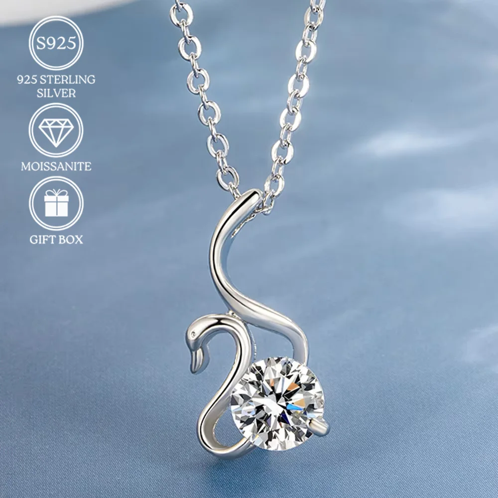 1pc 2Carat Exquisite Pendant Clavicle Necklace, Moissanite Swan Pendant Necklace, S925 Silver Collar Bone Necklace.
1pc 2Carat Exquisite Pendant Clavicle Necklace, Moissanite Swan Pendant Necklace, S925 Silver Collar Bone Necklace.