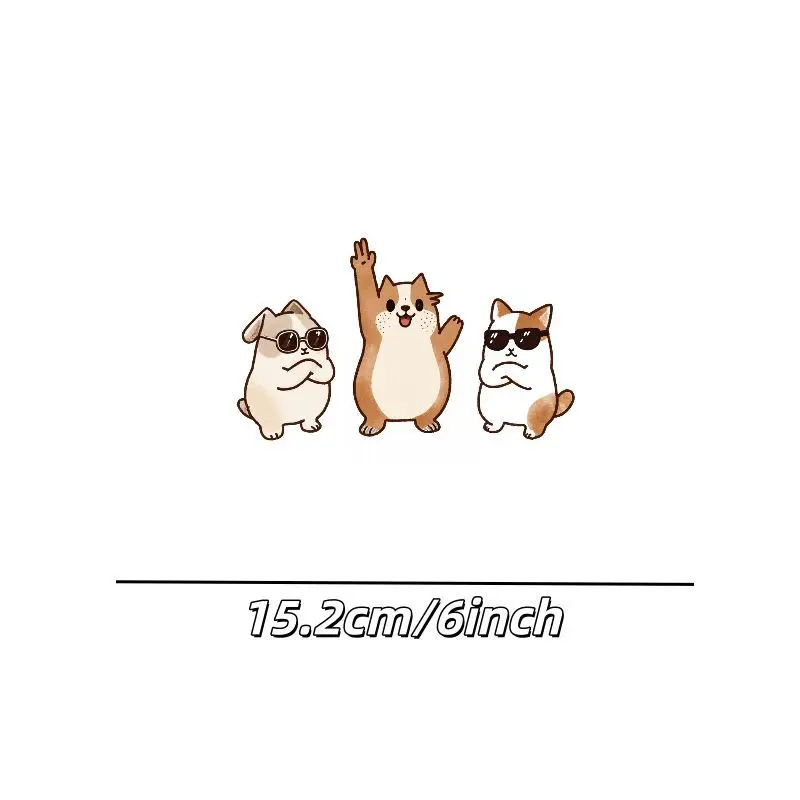 2Pcs/Set Cartoon Puppy Pattern Vinyl Sticker, Waterproof Self-Adhesive Decal for Car Laptop Motorcycle Helmet Window Wall Decor
2Pcs/Set Cartoon Puppy Pattern Vinyl Sticker, Waterproof Self-Adhesive Decal for Car Laptop Motorcycle Helmet Window Wall Decor
