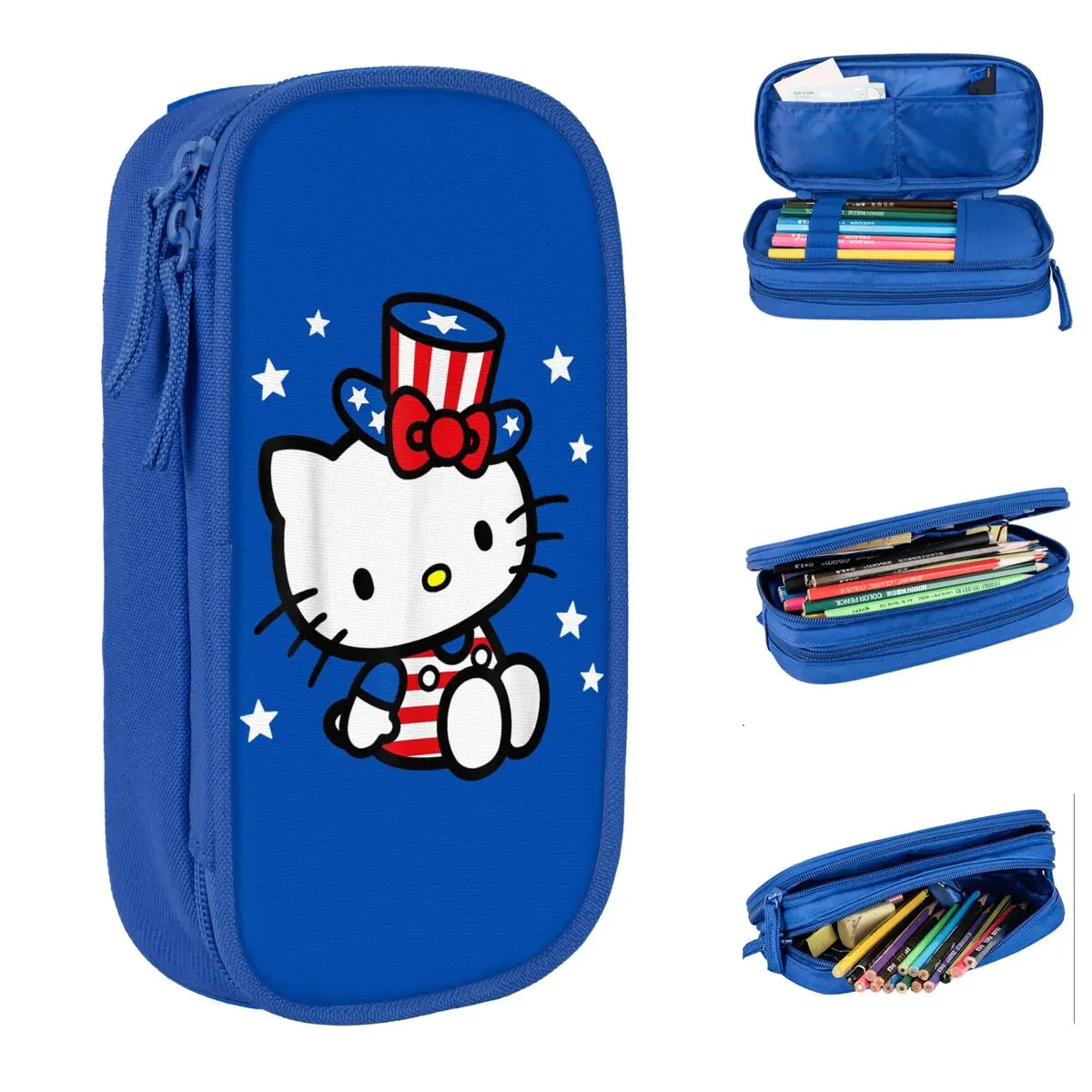 New Hello Kitty American 4th Of July Pencil Cases Pencil Pouch Pen Box Kids Large Storage Bags School Supplies Gifts Stationery
New Hello Kitty American 4th Of July Pencil Cases Pencil Pouch Pen Box Kids Large Storage Bags School Supplies Gifts Stationery
