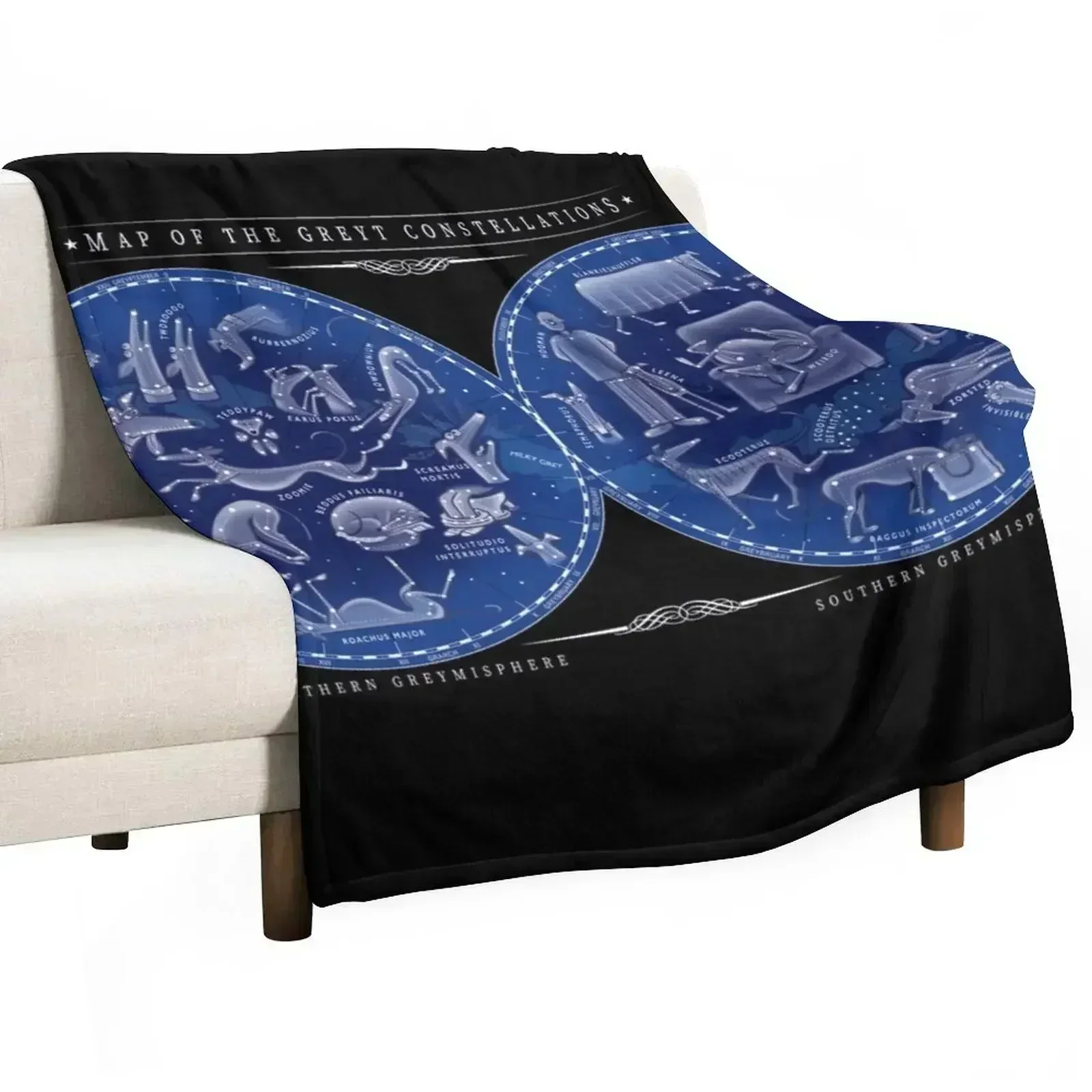 Map of the Greyt Constellations Throw Blanket Portable Lightweight Blanket for Travel Camping
Map of the Greyt Constellations Throw Blanket Portable Lightweight Blanket for Travel Camping