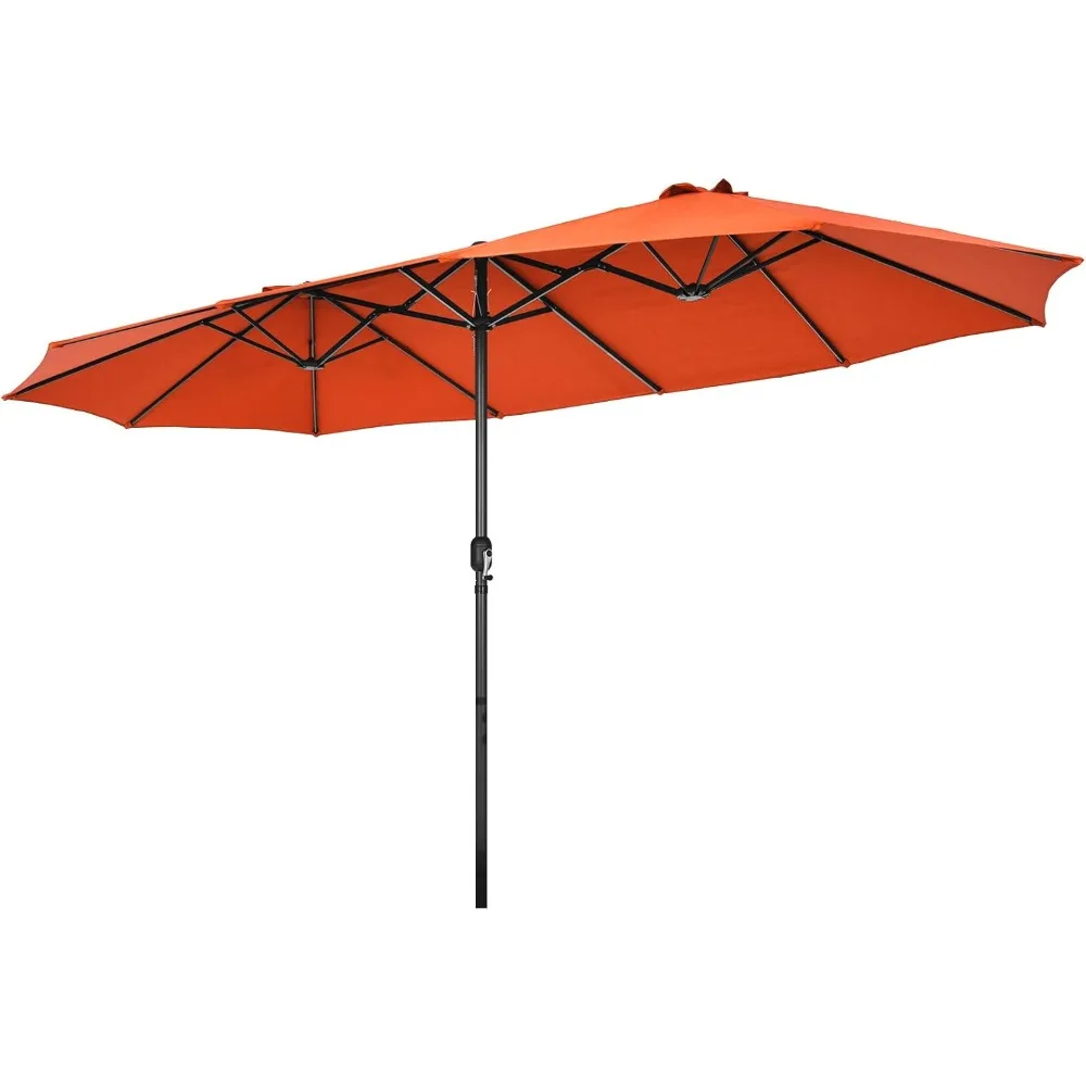 Double-Sided Patio Umbrella, Outdoor Extra Large Umbrella W/Hand-Crank System & Air Vents, Market Twin Umbrella for Poolside
Double-Sided Patio Umbrella, Outdoor Extra Large Umbrella W/Hand-Crank System & Air Vents, Market Twin Umbrella for Poolside