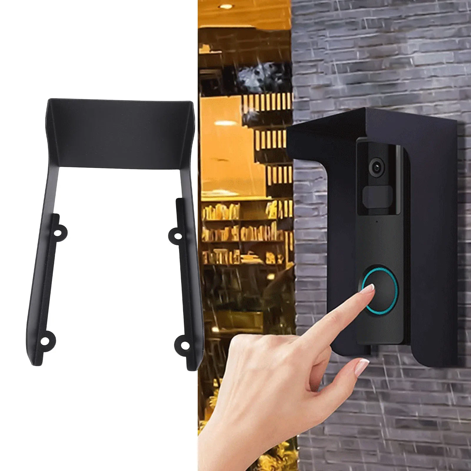 Doorbell Cover Rain Shield Cold Rolled Steel Metal Weatherproof Anti Glare For Video Doorbell Camera
Doorbell Cover Rain Shield Cold Rolled Steel Metal Weatherproof Anti Glare For Video Doorbell Camera