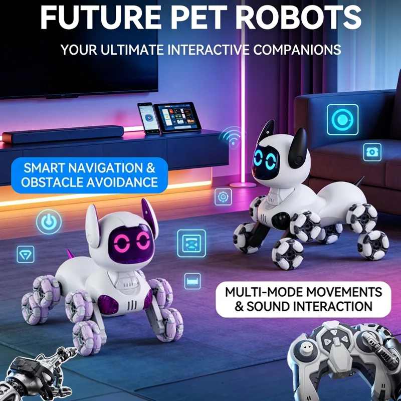8WD RC Smart Al Robot Dog Car Toys for Kids Remote Control Stunt Drift Car Touch Sensing Music Electric Toys Gifts for Kids Boys
8WD RC Smart Al Robot Dog Car Toys for Kids Remote Control Stunt Drift Car Touch Sensing Music Electric Toys Gifts for Kids Boys