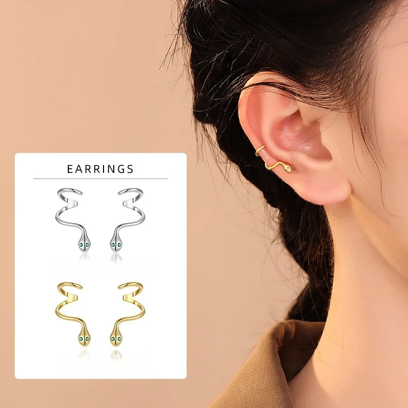 925 Sterling Silver Light Luxury High-quality Snake Shaped Ear Clip For Women Party Jewelry
925 Sterling Silver Light Luxury High-quality Snake Shaped Ear Clip For Women Party Jewelry