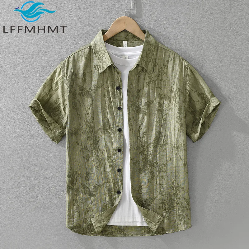 8191 Japan Style Vintage Print Short Sleeve Shirt Men Summer Fashion Thin Soft Comfortable Lapel Blouse Youth Teens Daily Tops
8191 Japan Style Vintage Print Short Sleeve Shirt Men Summer Fashion Thin Soft Comfortable Lapel Blouse Youth Teens Daily Tops
