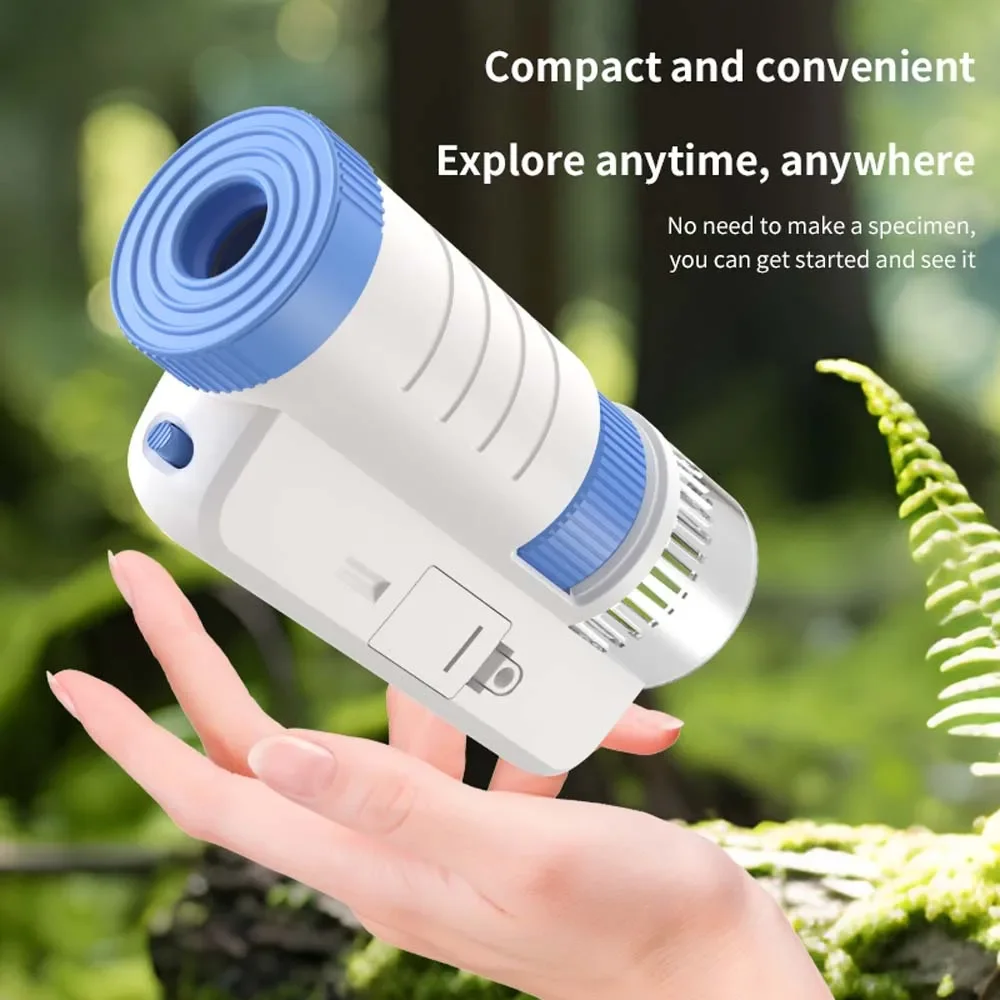 Children's handheld microscope Optical HD portable microscope, microscope with LED light
Children's handheld microscope Optical HD portable microscope, microscope with LED light