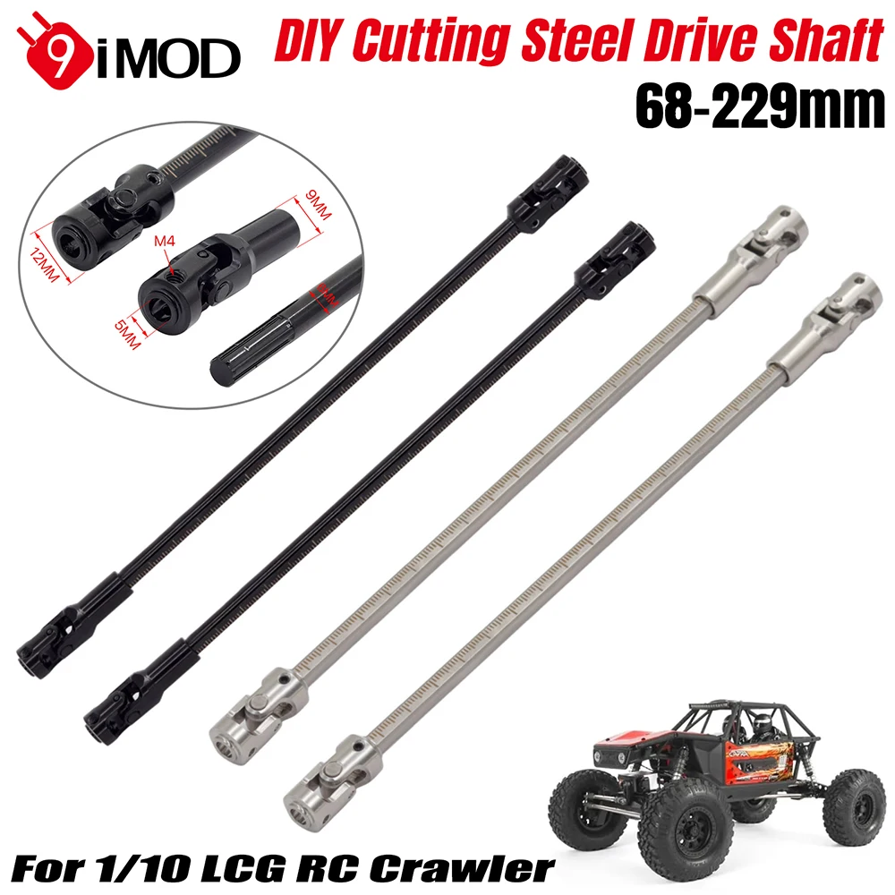 9IMOD 68mm-229mm Steel Drive Shaft DIY Cutting Steel Drive Shaft Freely Cut 6mm Shaft For 1/10 LCG RC Crawler Upgrades
9IMOD 68mm-229mm Steel Drive Shaft DIY Cutting Steel Drive Shaft Freely Cut 6mm Shaft For 1/10 LCG RC Crawler Upgrades