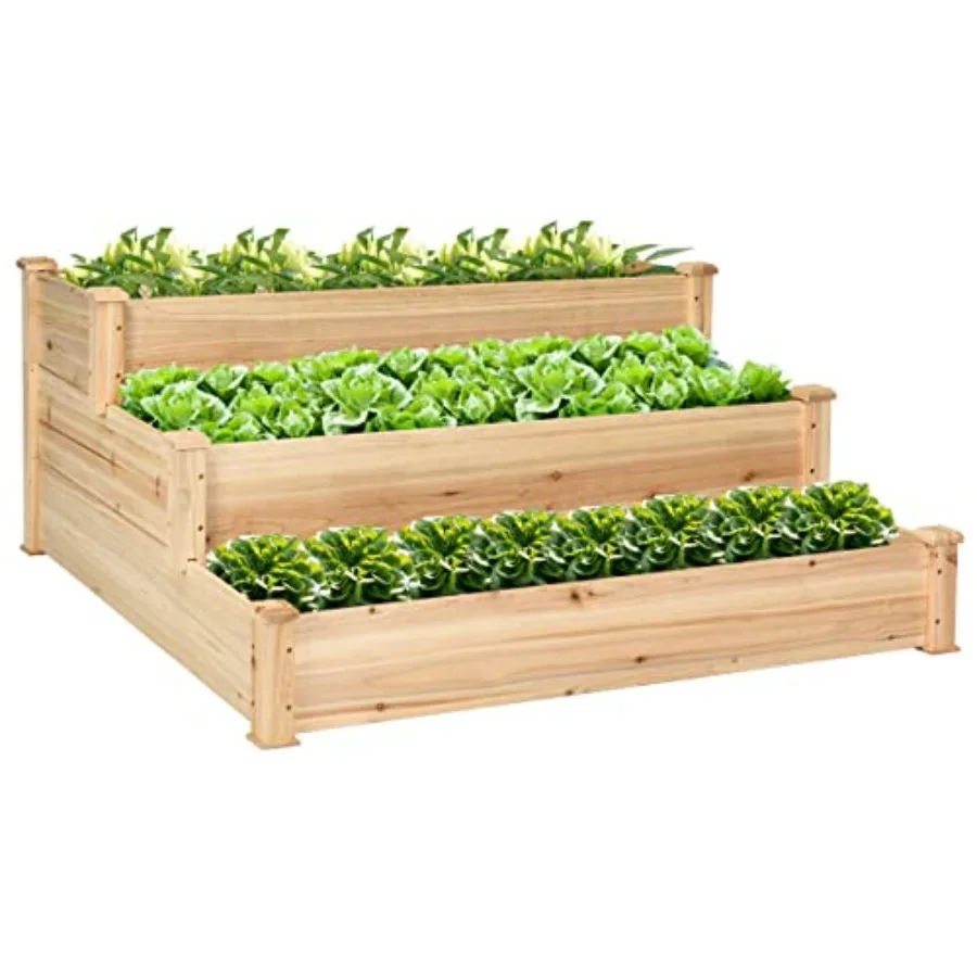 3-Tier Raised Garden Bed Wood Elevated Planter Box with 3 Dividable Bed Kit Outdoor Above Ground Garden Beds for Plants Herbs V
3-Tier Raised Garden Bed Wood Elevated Planter Box with 3 Dividable Bed Kit Outdoor Above Ground Garden Beds for Plants Herbs V