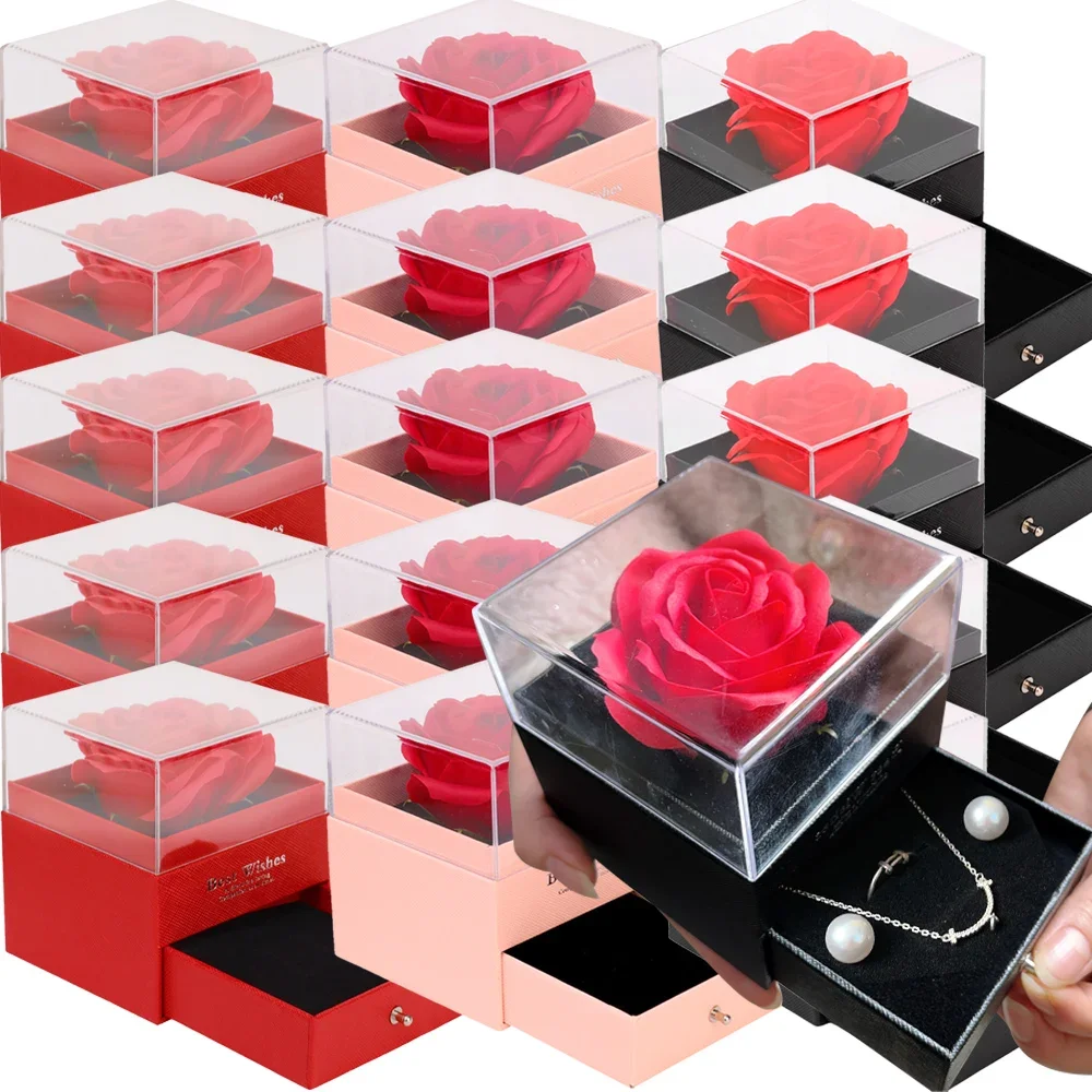 2025 Valentine Jewelry Box with Rose Flower for Girlfriend Women I Love You Valentine's Day Gift Box Fashion Romantic Jewelry
2025 Valentine Jewelry Box with Rose Flower for Girlfriend Women I Love You Valentine's Day Gift Box Fashion Romantic Jewelry