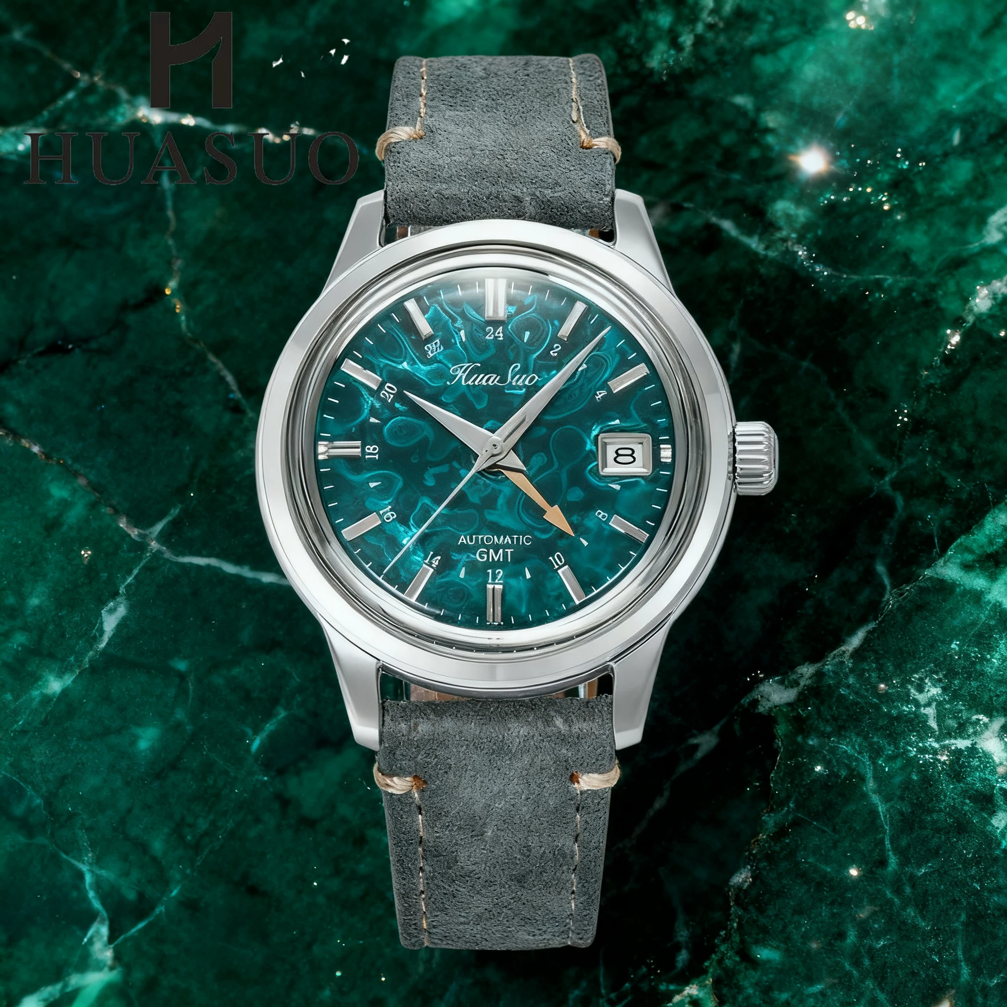HUASUO Automatic GMT Watch NH34 Movement 39mm Sapphire Crystal Men’s Watch Handmade Lacquer Dial 5Bar Water Resistant
HUASUO Automatic GMT Watch NH34 Movement 39mm Sapphire Crystal Men’s Watch Handmade Lacquer Dial 5Bar Water Resistant